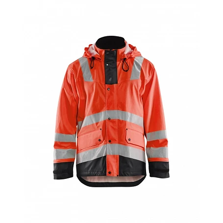 Manteau de pluie imperméable Blaklader Haute Visibilité Classe 3 Orange S