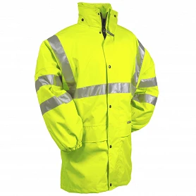 Imperméable imperméable manteau de pluie travail pvc veste pleine longueur étanche à la pluie workwear 