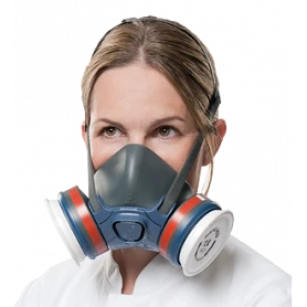 Masque anti-gaz prêt à l’emploi avec pièce faciale et 2 filtres A1P2 R - MOLDEX