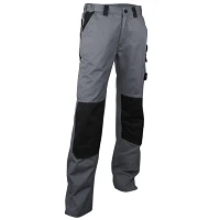 Pantalon de travail cotonpoly poches genouillères Plomb 130300 - LMA