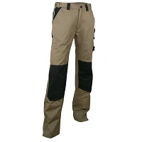 Pantalon de travail cotonpoly poches genouillères Plomb 130300 - LMA