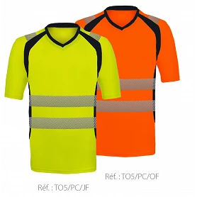 T-shirt de travail haute visibilité manches courtes TO5 - CODUPAL