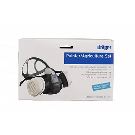 Kit respiratoire Peinture-Agriculture X-Plore 3300 - 1demi-masque et 2 filtres A2-P3 - DRÄGER