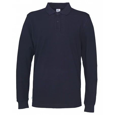 Polo manches longues gris clair homme