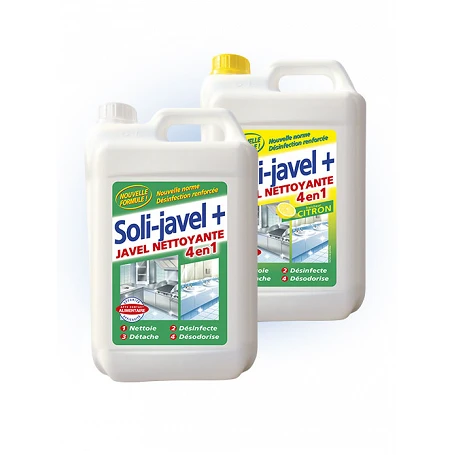 Soli-Javel+ désinfectant 4 en 1 Citron 5L