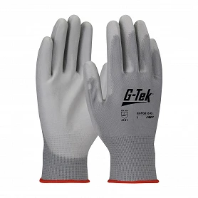 Gants gris de manutention légère polyester enduit polyuréthane T 9