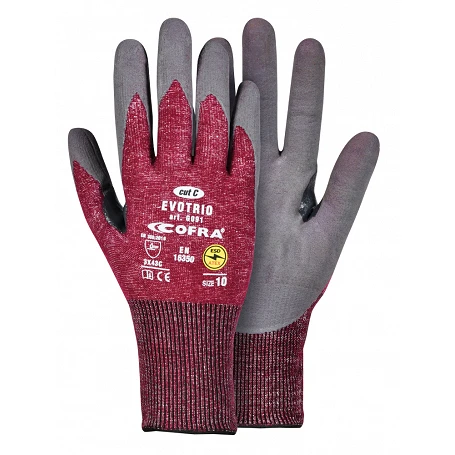 Gants de travail ATEX ESD, compatibles écrans tactiles Evotrio - COFRA