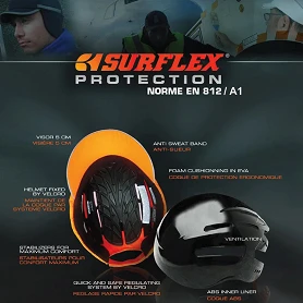 Casquette de sécurité coquée toutes saisons, visière 5cm - SURFLEX