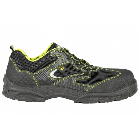 CHAUSSURE NYLON ET MICROTECH NOIR/TISSU JAUNE/SEM.ANT.APT ELECTRIC SB E P FO SRC - COFRA