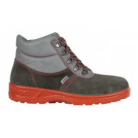 BRODEQUIN CROUTE VELOURS ANTHRACITE/CUIR GRIS/SEM.ANT.APT DACHDECKER GREY O3 SRC FO - COFRA