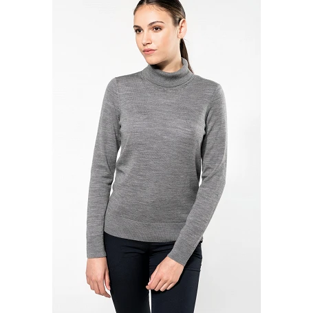 PULL MÉRINOS COL ROULÉ FEMME PK913 - KARIBAN PREMIUM