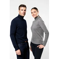 PULL MÉRINOS COL ROULÉ FEMME PK913 - KARIBAN PREMIUM