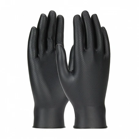 Pack de 50 gants jetables en nitrile noir Grippaz 246BK - PIP