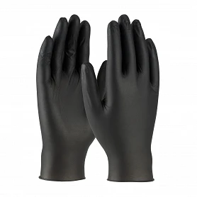 Boite de 100 gants jetables en nitrile noir 63-632PF - PIP